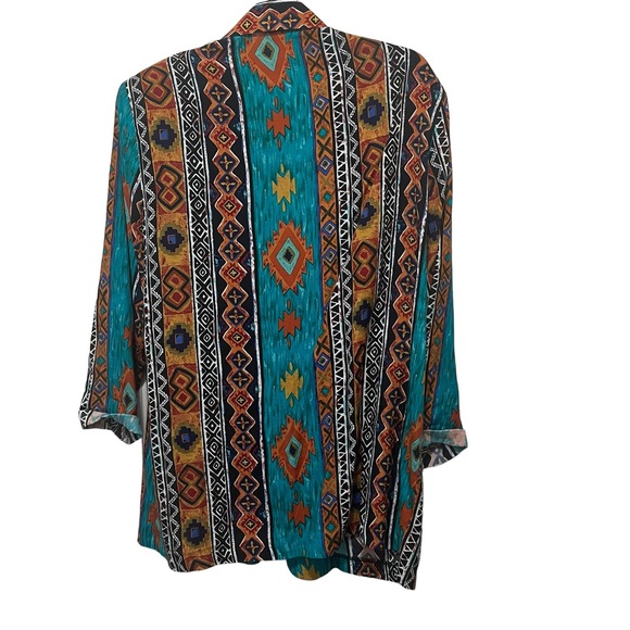 Vintage blazer with colorful geometric print - Picture 4 of 5